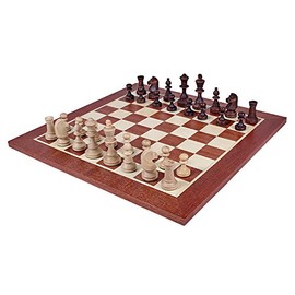 Sunrise Chess & Games Staunton No 4 Wooden Box - Elegant Storage for Chess Pieces
