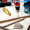 6 Pack Titanium Coated HSS Twist Drill Bits, 3-8mm Hex