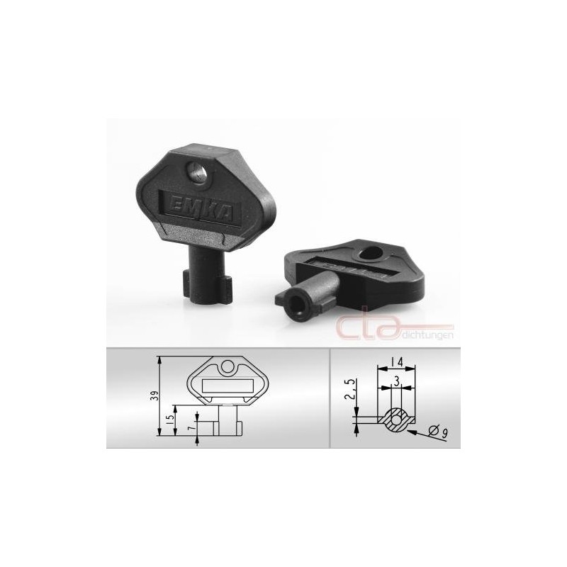 CTA-Dichtungen Double Bit Plastic Key PA6 30% GF 1C04-34