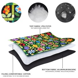 hswosnas Picnic Blankets Beach Blanket 80" X 60" Extra Large Waterproof Camping Blankets Portable Outdoor Mat 3-Layer Blanket for Beach, Hiking, Park, Music Festival, Grass Lawn,Travel