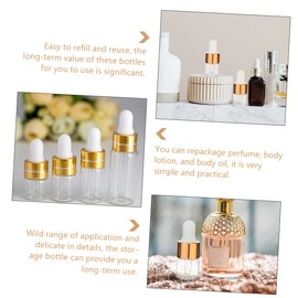 PACKOVE 50Pcs Glass Bottles with Droppers Portable Essential Oil and Perfume Containers Refillable Glass Vials for Travel for Womens