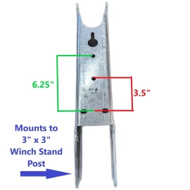 EZ LoaderTrailer Winch Mounting Bracket for 3 x 3 Inch Post Part # 250-021779-10