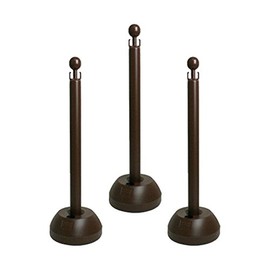 Mitsugiron SF-11-B Parking Lot Pole Chain Stand, 33.5 x 10.0 inches (850 x 255 mm) Diameter (3 Piece Set, No Chain), Brown