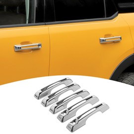 PDKLIN for Bronco Sport Door Handle Cover Chrome for Ford Bronco Sport 2021-2024 Chrome Exterior Accessories 5pcs