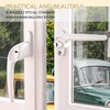 Bwintech 4 Pcs Offset White UPVC Aluminium Window Handle, Right