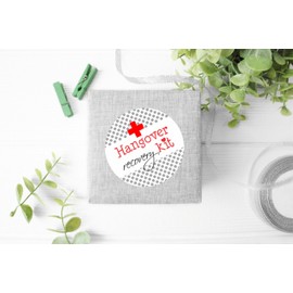 Hangover Kit Stickers - Thank You Stickers - Wedding Stickers - Bachelor Party Stickers - Bachelorette Party Stickers (Polka Dots)