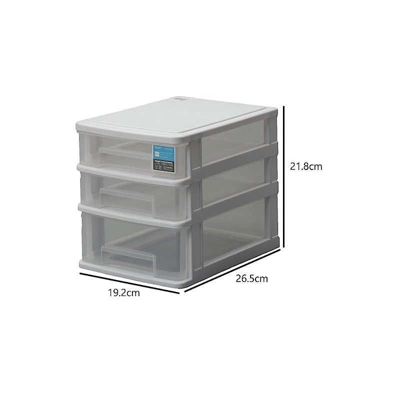 Sanko Plastic 3 Tiers Storage Stock, Width 7.6 x Depth