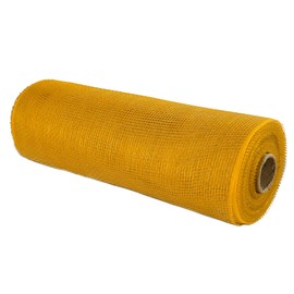 Poly Burlap Deco Mesh, 10 Inch x 30 Feet (Gold)