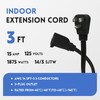 Zorky 3 Ft Heavy Duty Appliance Extension Cord, 14 Gauge