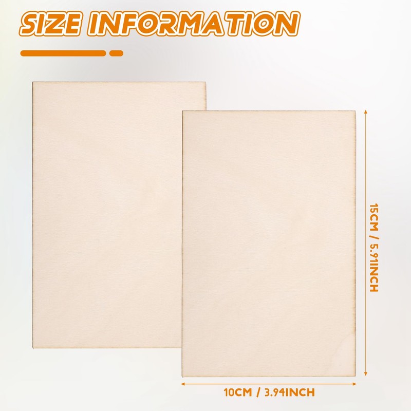 Peakloong 15 Pack Unfinished Wood Sheets,Wood Thin Wood Board for