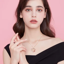 DAOCHONG Teacher Gifts for Women 925 Sterling Silver Heart Apple Pendant Teacher Appreciation Jewelry gifts for Teachers