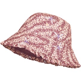 Playshoes Unisex Children's Reversible Sun Hat, Purple flowers, 55