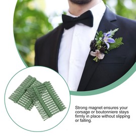 Milisten Corsage Wristlet 30 Pairs Floral Boutonniere Magnets Corsage Magnets for Bride Boutonnieres Corsage Flower Pins Wedding Supplies Wrist Corsage