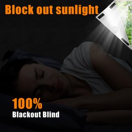 145 x 300 cm Window Blackout, 100% Opaque Sun Protection Roof Window Blackout, Blackout Fabric, Heat Protection Outdoor for Bedroom, Motorhome, Car, Travel