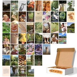 Fardes Fairycore Aesthetic Wall Collage Kit - Cottage Room Decor for Teen Girl, Cottagecore Room Decor Aesthetic Vintage Posters, Photo Collage Kit for Wall Aesthetic Decorations for Bedroom, Boho Wall Decor