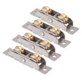 4 x Sliding Door Rollers Replacement Patio Door Roller Steel Ball Bearing Tandem Mounting Sliding Patio Door Casters (Concave Wheel)