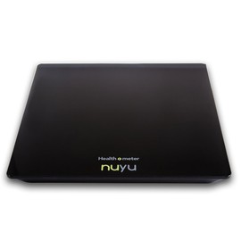 Health o meter nuyu Wireless Connected Scale with Auto Pairing, BMI Tracking and Disappearing LED Screen, Black
