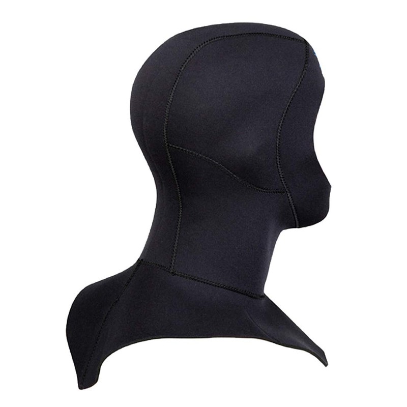 Diving Hood 3mm Neoprene Material Surf Hood Unisex Black Shoulder