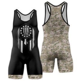 BattleFitGear Spartan Guardian Men's wrestling singlets, powerlifting singlet, Comfortable Breathable for Training Gymnastics (V2, XX-Large)