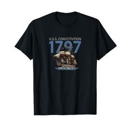 VINTAGE 1794 USS CONSTITUTION WARSHIP, IRONSIDES T-Shirt