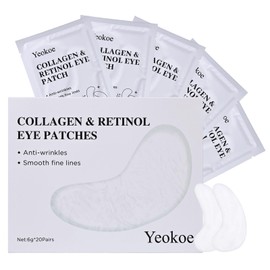 Yeokoe Parches Para Debajo De Los Ojos Para Ojeras, Ojos Hinchados, 20 Pares De Mascarillas Faciales Para El Cuidado De La Piel Con Colágeno Y...     