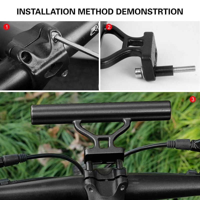 HUIOP Bike Handlebar Extender Aluminum Alloy Bike Handlebar Extension Bracket