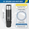10 Spline Lug Nut Socket,Compatible with Bimecc 10-Spline Lug Nut