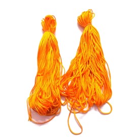 Brahmin Janeu Kesari (Pack of 10 Pieces) Color Orange for Worship and Wearing Janeu Sacred Thread for Hindi Religious Ceremonies.(Orange Color) 1 Gucha