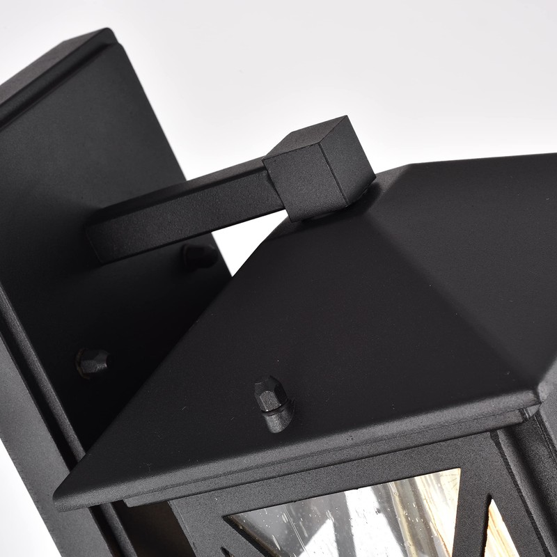 Chloe Lighting VINCENT Transitional 1 Light Textured Black Outdoor Wall