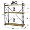 THMINS Heavy Duty 3-Tier Bookshelf,Reinforced Storage Rack, Multi-Functional Shoe Rack