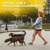 Fida - Correa para perro doble para correa retráctil para