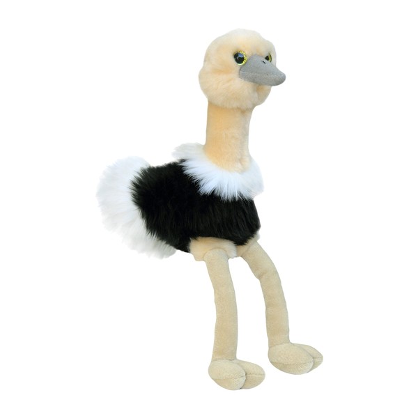 Aurora, 31191, Mini Flopsie Ozzi Ostrich, 8In, Soft Toy, Black