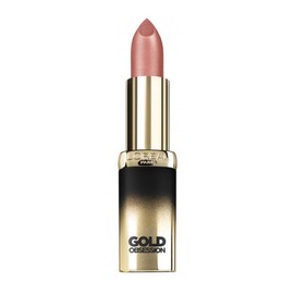 L'Oreal Paris Lipstick Make-Up Colour Riche Gold Obsession with Gold Effect Glitter Lipstick, 36 Nude Gold