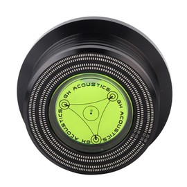 50/ 60Hz Bubble Level Speed Detection Turntable LP Vinyl Disc Record Stabilizer Clamp Black