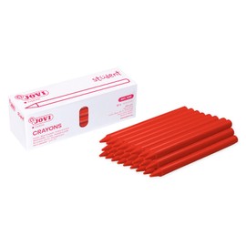 Jovi plasticolor - Box of 25 Plastic Crayons - Red (92502)