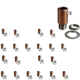 LEDSone 20Pcs Vintage Metal Cord Grip with 10mm Female Thread Cable Lock Strain Relief Screws Directly into Lampholder DIY & Light Fitting (Copper, 20 Pack)