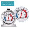 Vilike Fridge Thermometer(-20~80)3Pcs, 4 Color Scope/Stainless Steel Freezer Thermometer,With Hook
