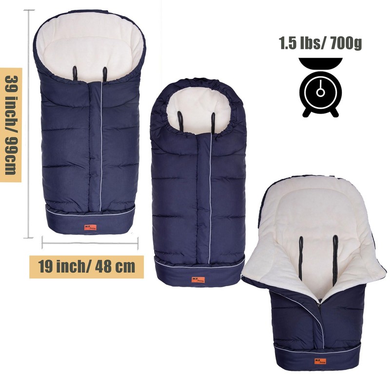KZ Dotnz Stroller Footmuff, Winter Warm Waterproof Stroller Bunting Bag