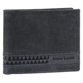 bruno banani Genuine Leather Men's RFID Wallet, Wallet Made of Cowhide Leather, Wallet 2-Way Folding, Wallet 8 Card Slots, 021756, blue