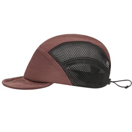 Clape Foldable Mesh Sports Cap Quick Dry Baseball Hat Workout Tennis Hat for Men Women Unstructured 5 Panel Dad Hats, Brown