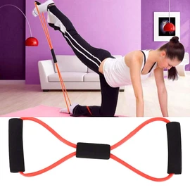 Wchiuoe Bandas de Resistencia, Extensor de músculos para ejercitar Pecho para Hombres Mujeres Tensor 8 Formas Banda elástica Brazo Hombro Cuerda elástica para Ejercicios expansión Pecho, Yoga,(Rojo)