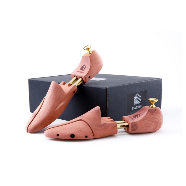 Esvioniq Cedar Shoe Tree with Twin Tubes Shoe Trees Sizes