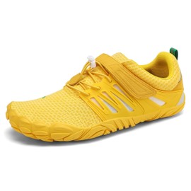 SAGUARO Unisex Barefoot Shoes Outdoor Toe Shoes with Wide Toe Box & Zero-Drop Sole Size 36-48, yellow, 45 EU