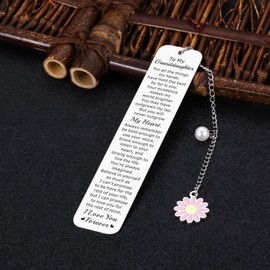 Granddaughter Gifts from Grandma Christmas Stocking Stuffers for Granddaughter Inspirational Bookmark Gifts White Elephant Gifts for Granddaughter Birthday Xmas Graduation Gifts for Granddaughter