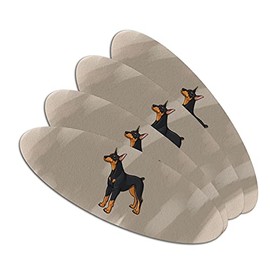 Doberman Pinscher Dog Pet Double-Sided Oval Nail File Emery Board Set 4 Pack