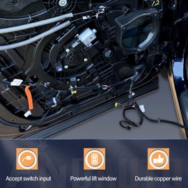 FINDAUTO 742-318 Front Left Driver Side Power Window Motor Compatible for 2010 for Chrysler 300,2010 for Land Rover Range Rover