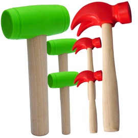 Vaguelly 6pcs Small Wooden Hammer Hammer Toys Small Hammer Toys Pretend Play Toys Children Toys Pounding Hammer Toy Toy Children Plaything Children Hammer Toys Hammer Plaything