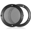 Facmogu 2PCS 4" Black Round Speaker Grills Cover, Metal Mesh