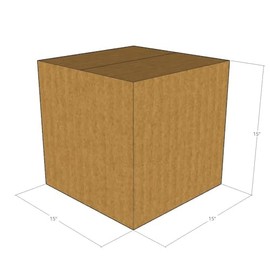 E1 Packaging 15" x 15" x 15" Corrugated Boxes 32 ECT (Pack of 10-15x15x15) | Quality Moving Boxes. Great for Shipping Boxes for Business, Office or Home.