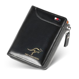 Yongheng Men's Card Wallet, 13 Compartments, Large Wallet with Coin Compartment, Men's Wallet with RFID Protection, Leather Wallet in Portrait Format, Men's Wallet with RFID Protection, Wallet, dark,